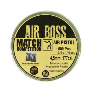 Пули Apolo Air Boss Match Pistol 4,5 мм, 0,45 грамм (500 штук)