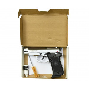 СХП Охолощенный пистолет Retay Mod 84 Beretta 84FS, кал. 9 мм, никель СХП Охолощенный пистолет Retay Mod 84 Beretta 84FS, кал. 9 мм, никель