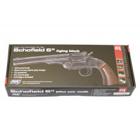 Пневматический револьвер ASG Schofield 6" Aging Black (пулевой) Пневматический револьвер ASG Schofield 6" Aging Black (пулевой)