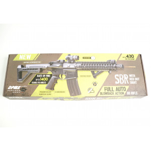 Пневматическая винтовка Crosman DPMS SBR Full Auto (M16, 3 Дж, коллиматор)